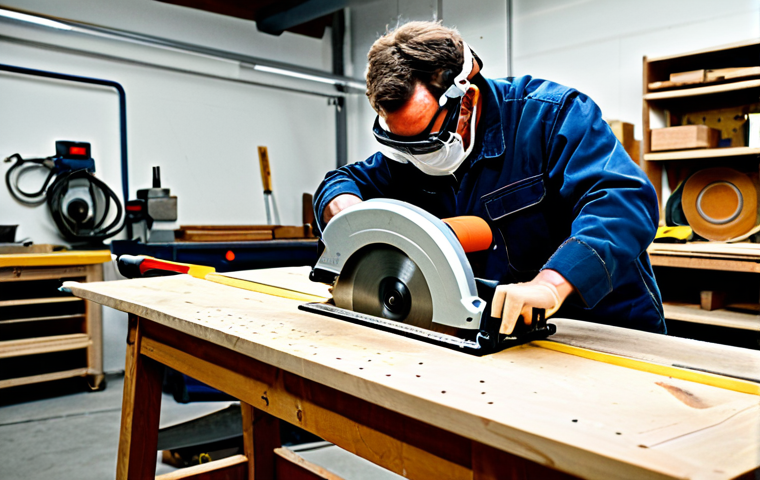 전동 공구 실전 사용 사례 - Sanding for a Flawless Finish**

"A person using an electric sander on a wooden surface, dust swirli...