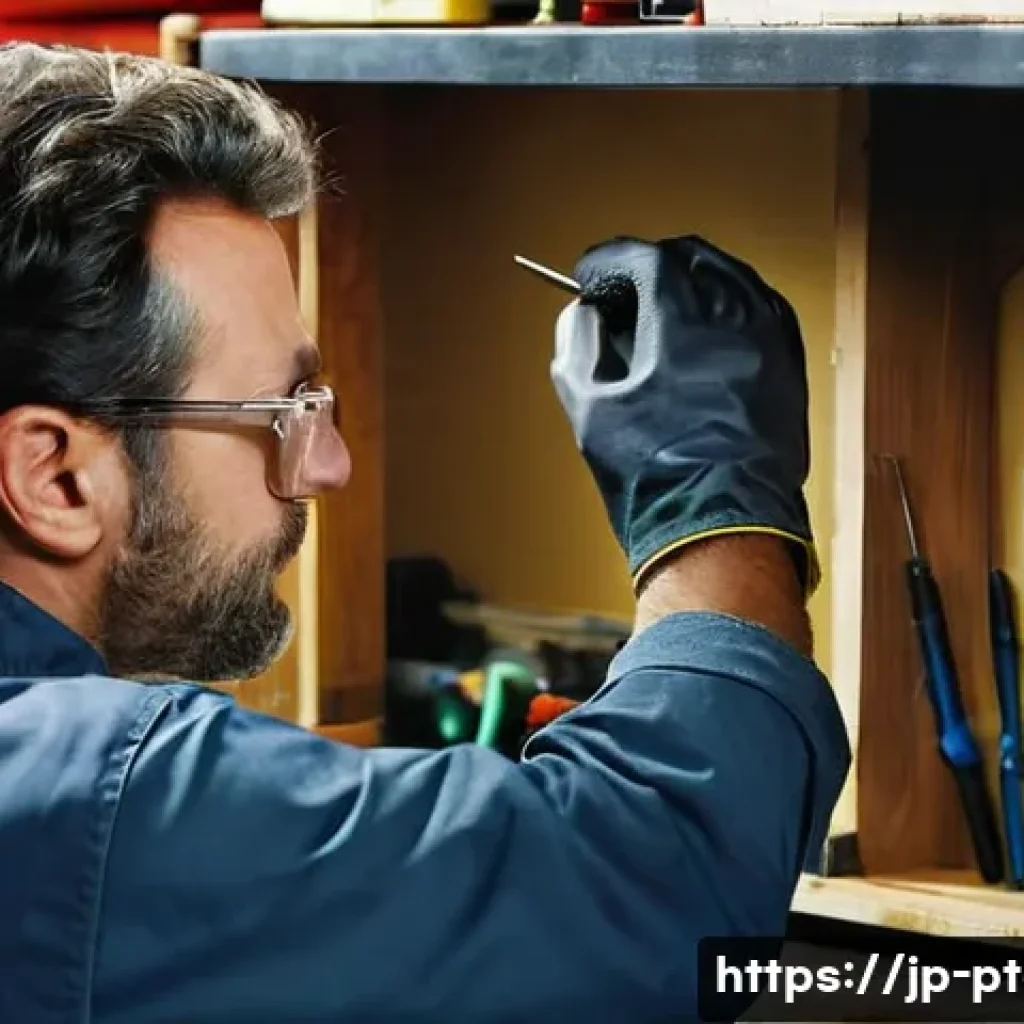 전동 공구 부품 교체 방법 - **Prompt 1: Focused Carbon Brush Replacement**
"A clean, well-lit close-up shot of a DIY enthusi...