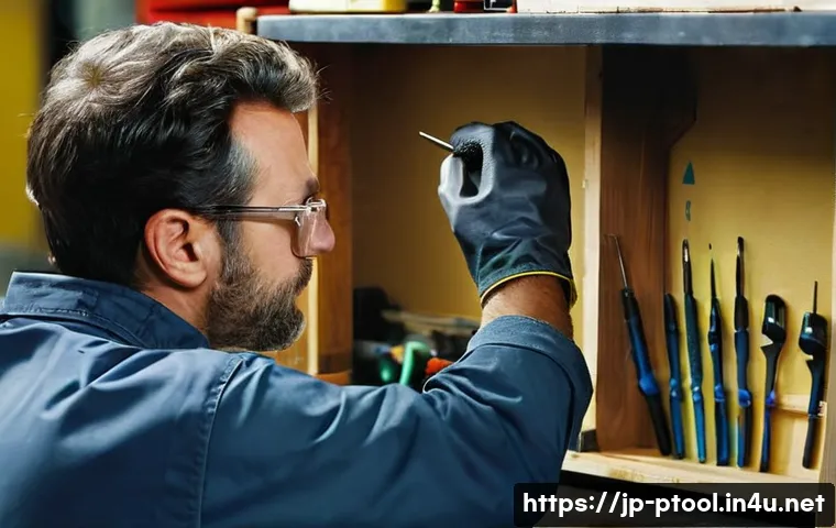 전동 공구 부품 교체 방법 - **Prompt 1: Focused Carbon Brush Replacement**
    "A clean, well-lit close-up shot of a DIY enthusi...